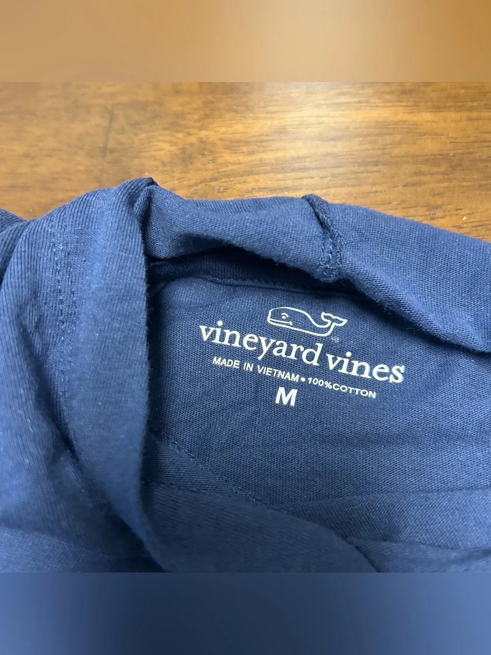 NWT Vineyard Vines Americana Whale Long Sleeve Shirt Hoodie in Navy Size Medium